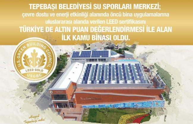 Tepebaşı'na Uluslararası Çevre Sertifikası Altın Puanla Geldi